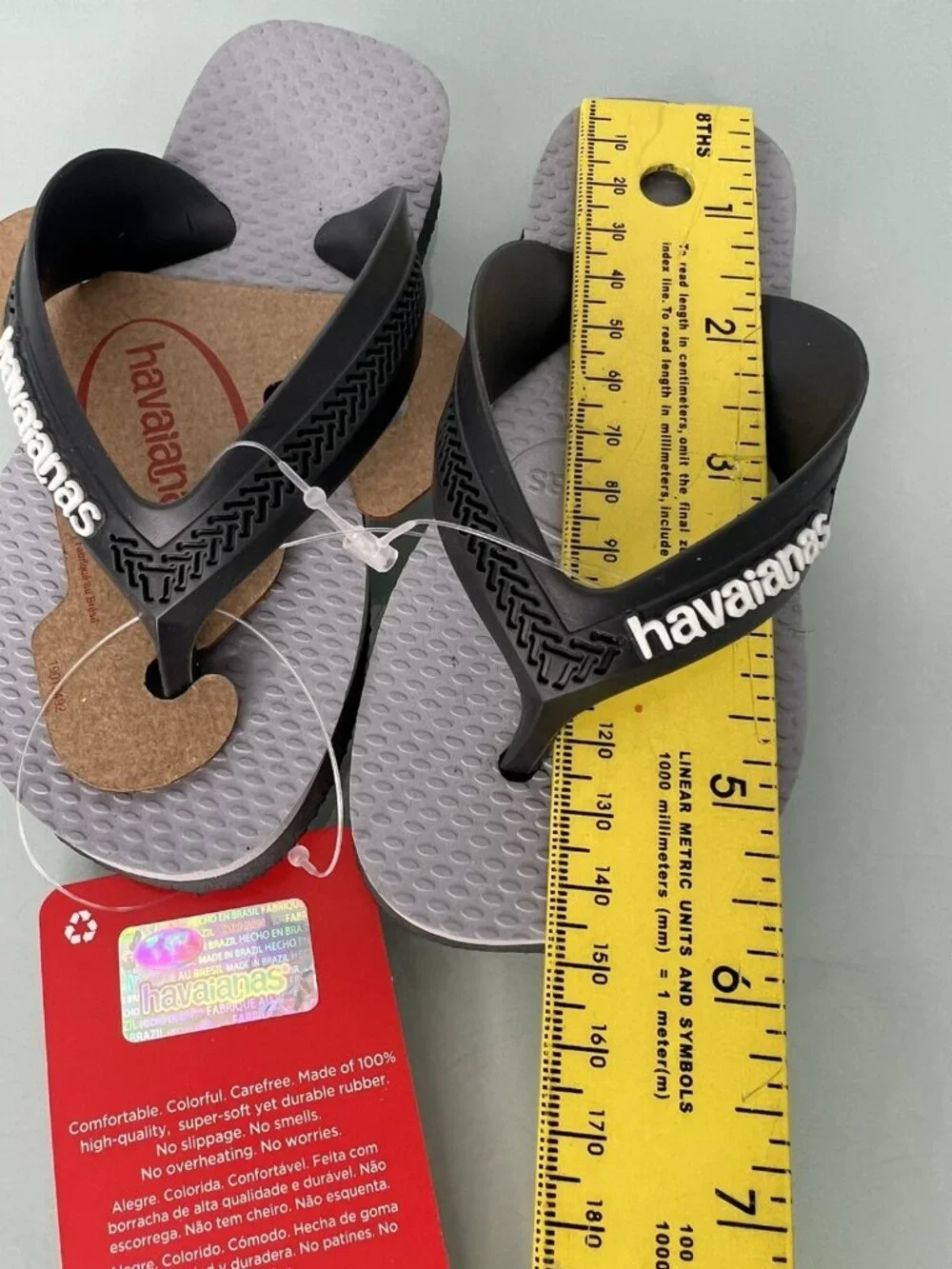 Havaianas Flip Flops Sandals Gray Baby Boy Toddlers 9c